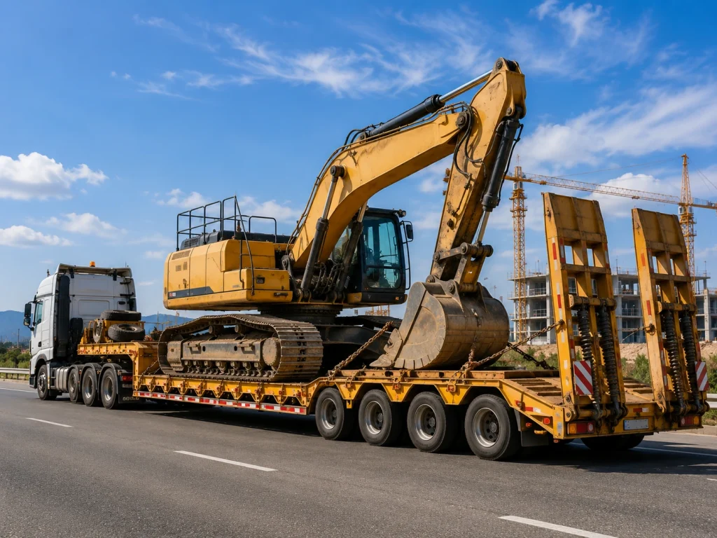 Heavy Equipment Transportation Services for Construction Machinery Industrial Equipment and Oversized Cargo