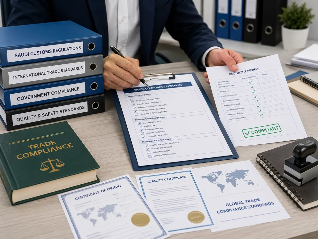 Trade Compliance Documentation Services Ensuring Saudi Customs and International Trade Compliance