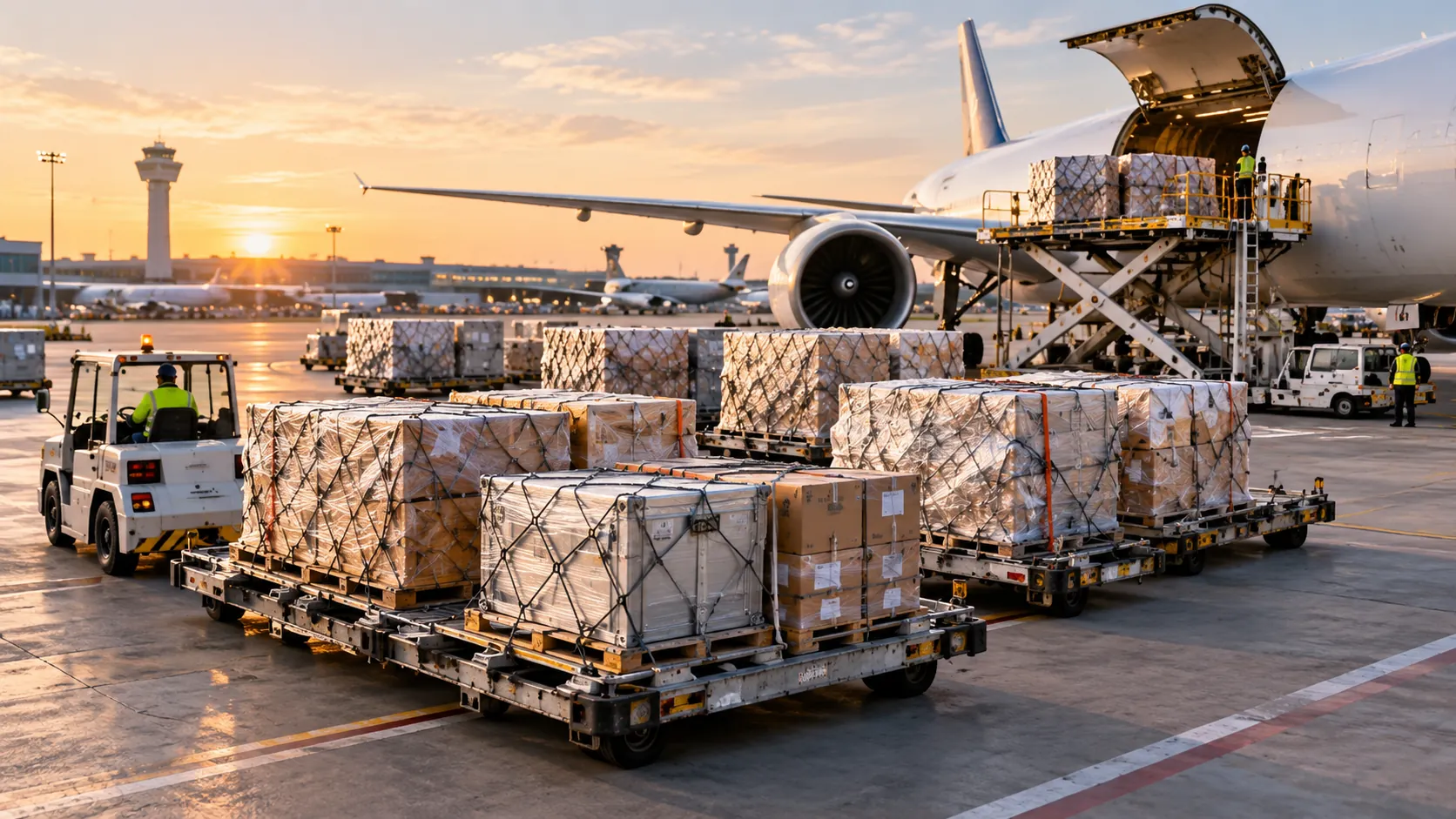 International air exports cargo departing Saudi Arabia.
