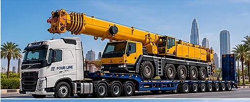 Mobile crane transport