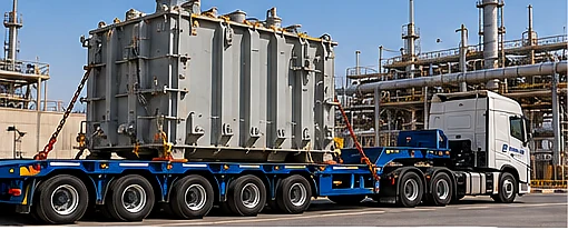 Industrial machinery and transformer transport