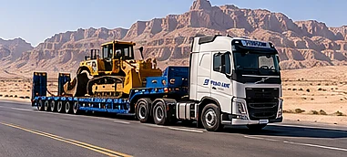 Intercity heavy equipment transport in Saudi Arabia