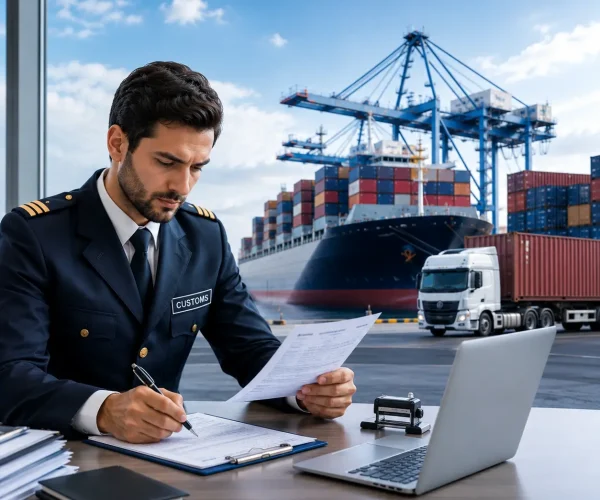 Customs Clearance Officer Managing Import Export Documentation and Trade Compliance